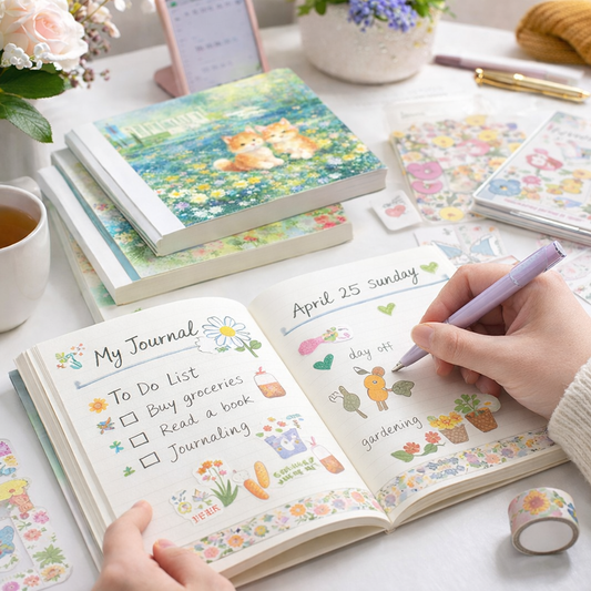 Square-shaped blank notebook