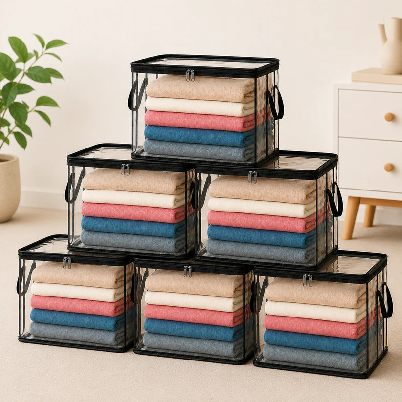 🎁💞LAST DAY 50% OFF ✨📦Sfrcord®Large Heavy-Duty Thick Plastic Clear Storage