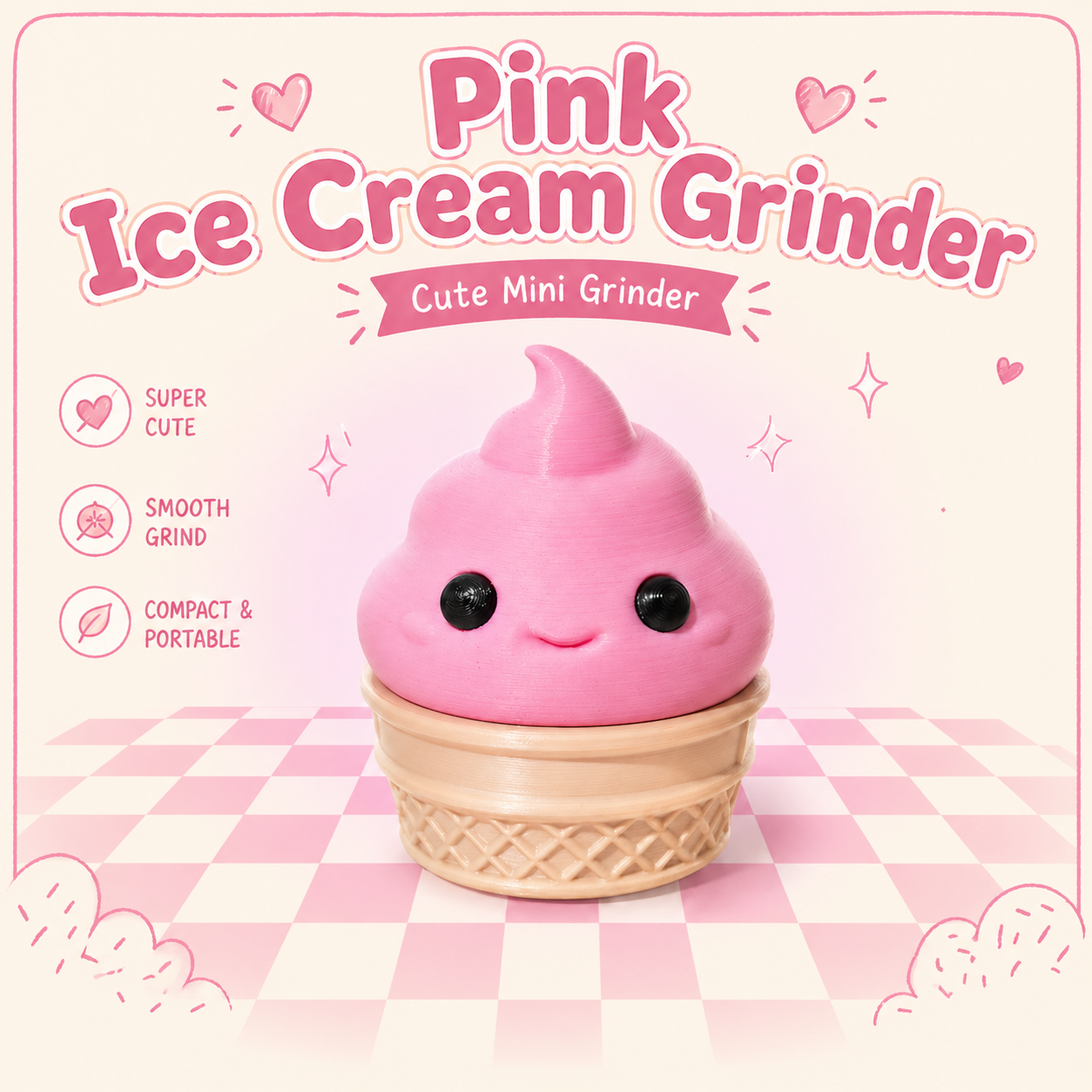 Pink Ice Cream Grinder