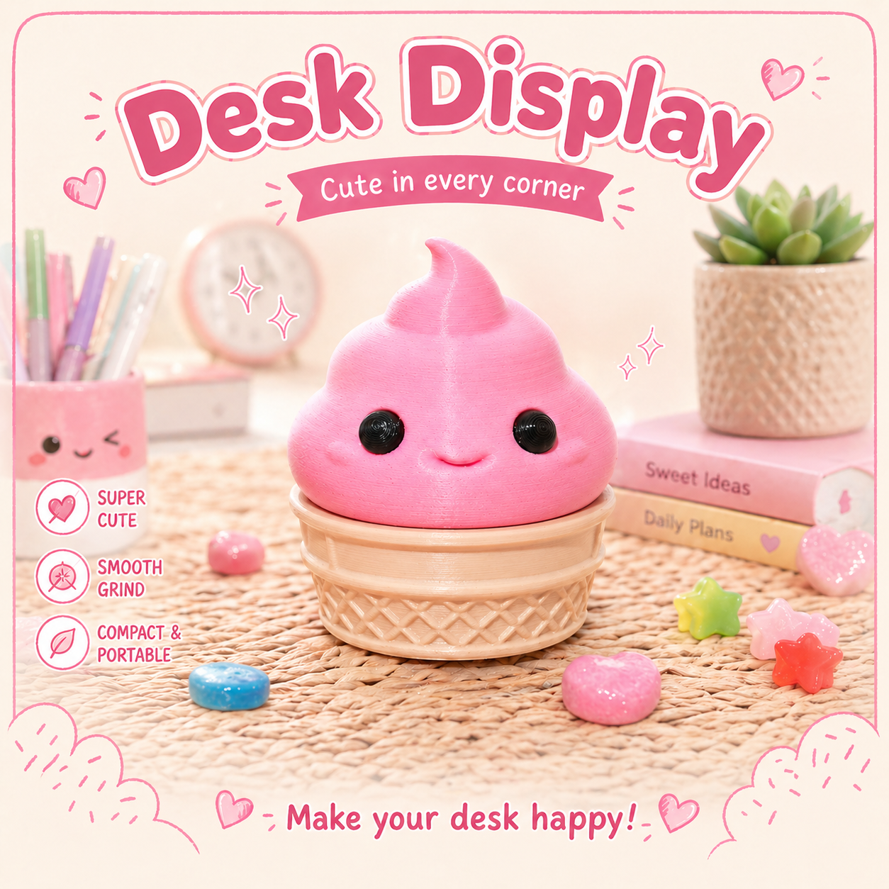 Pink Ice Cream Grinder