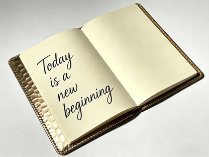 Embossed Leather Slim Journal