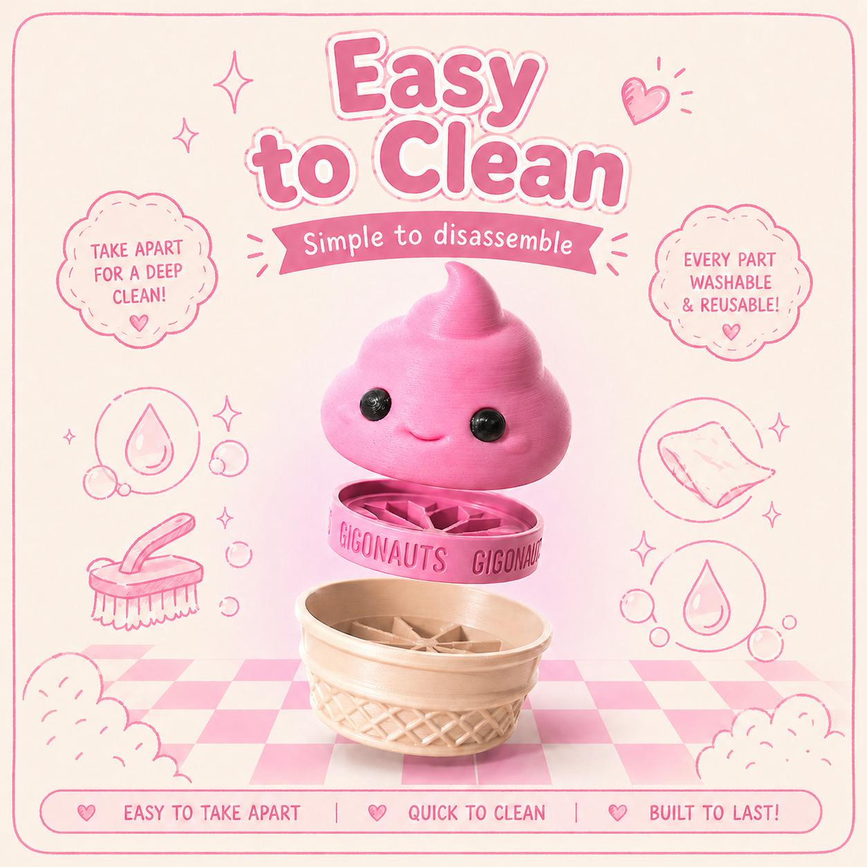 Pink Ice Cream Grinder