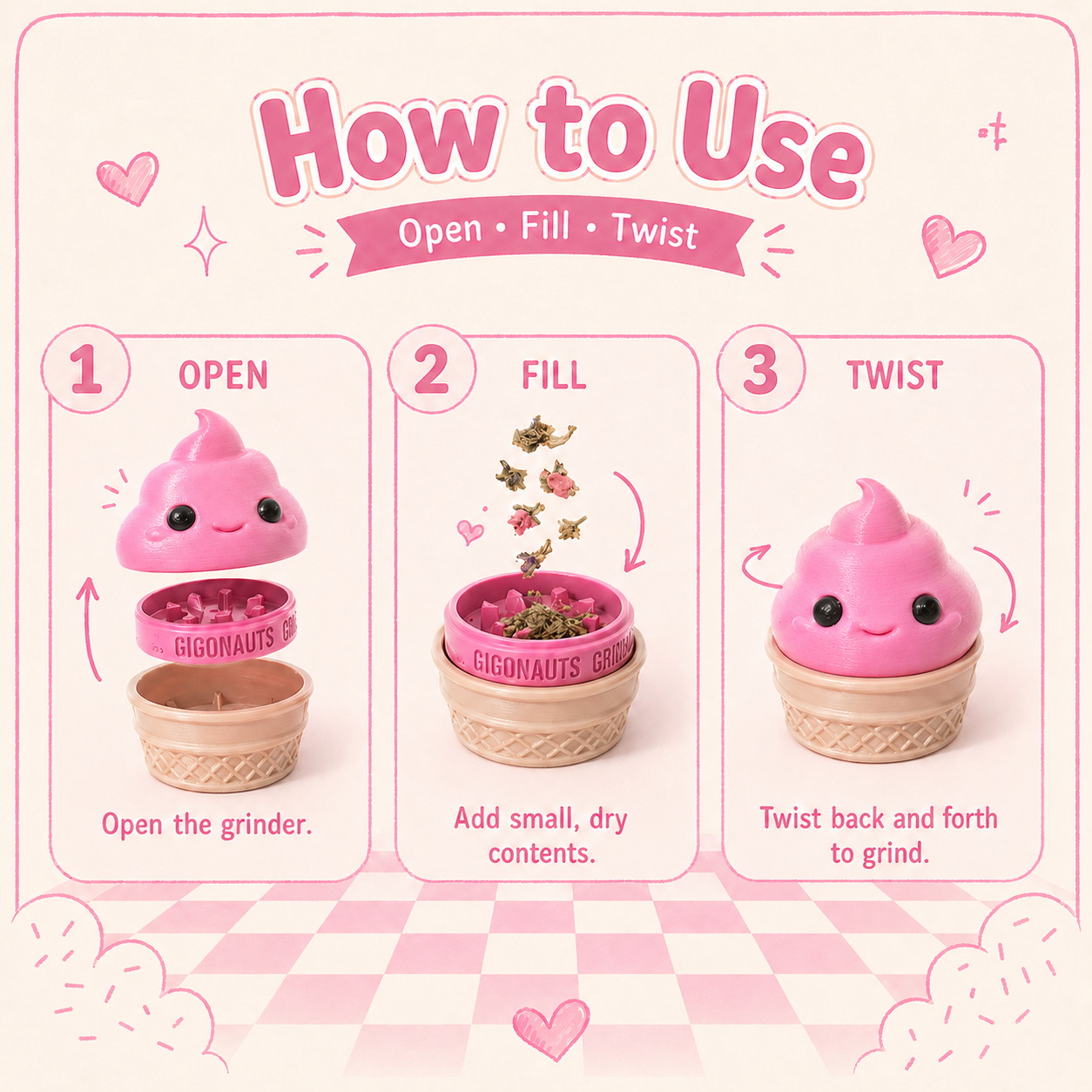 Pink Ice Cream Grinder