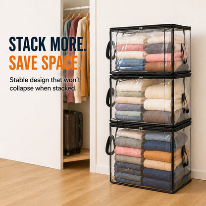 🎁💞LAST DAY 50% OFF ✨📦Sfrcord®Large Heavy-Duty Thick Plastic Clear Storage