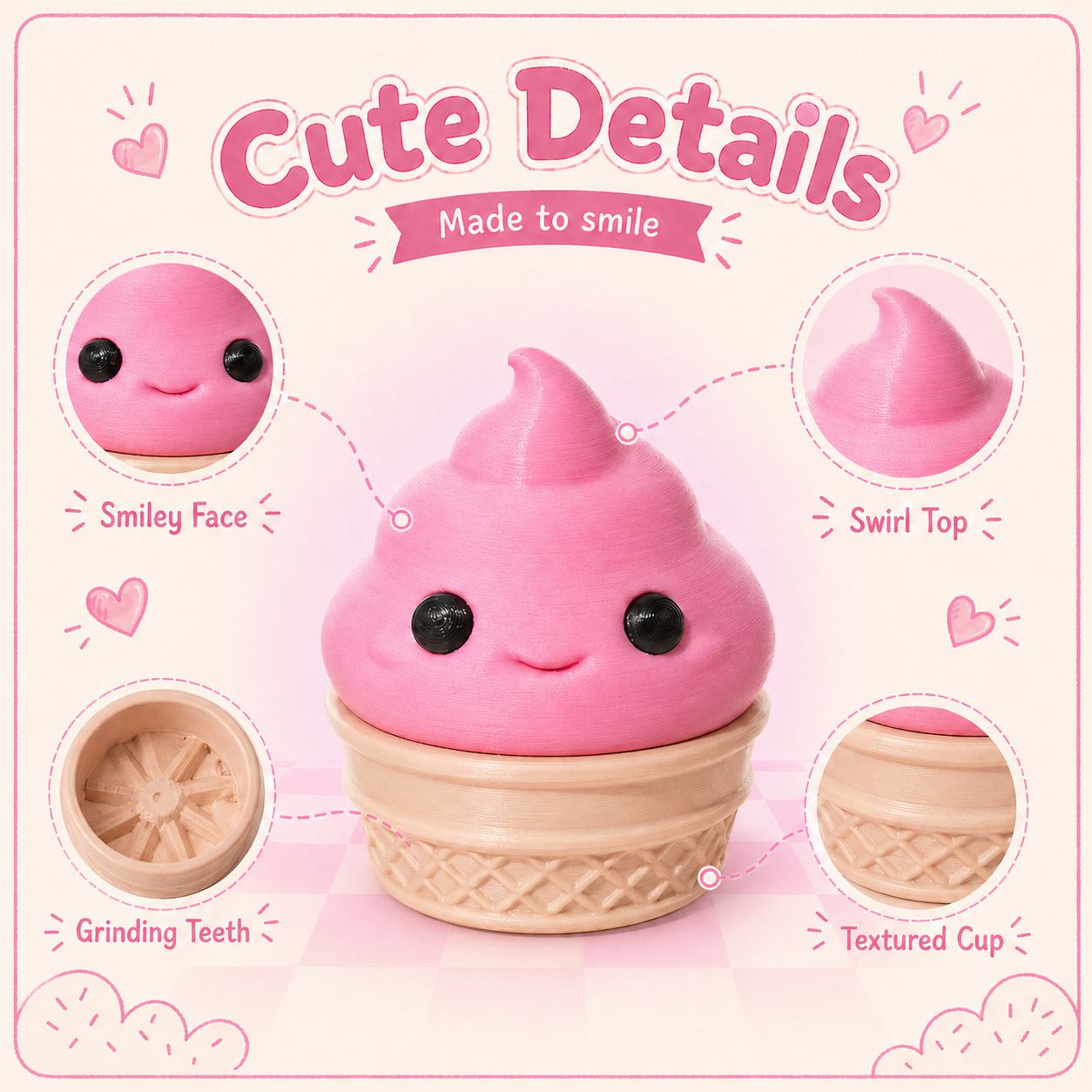 Pink Ice Cream Grinder