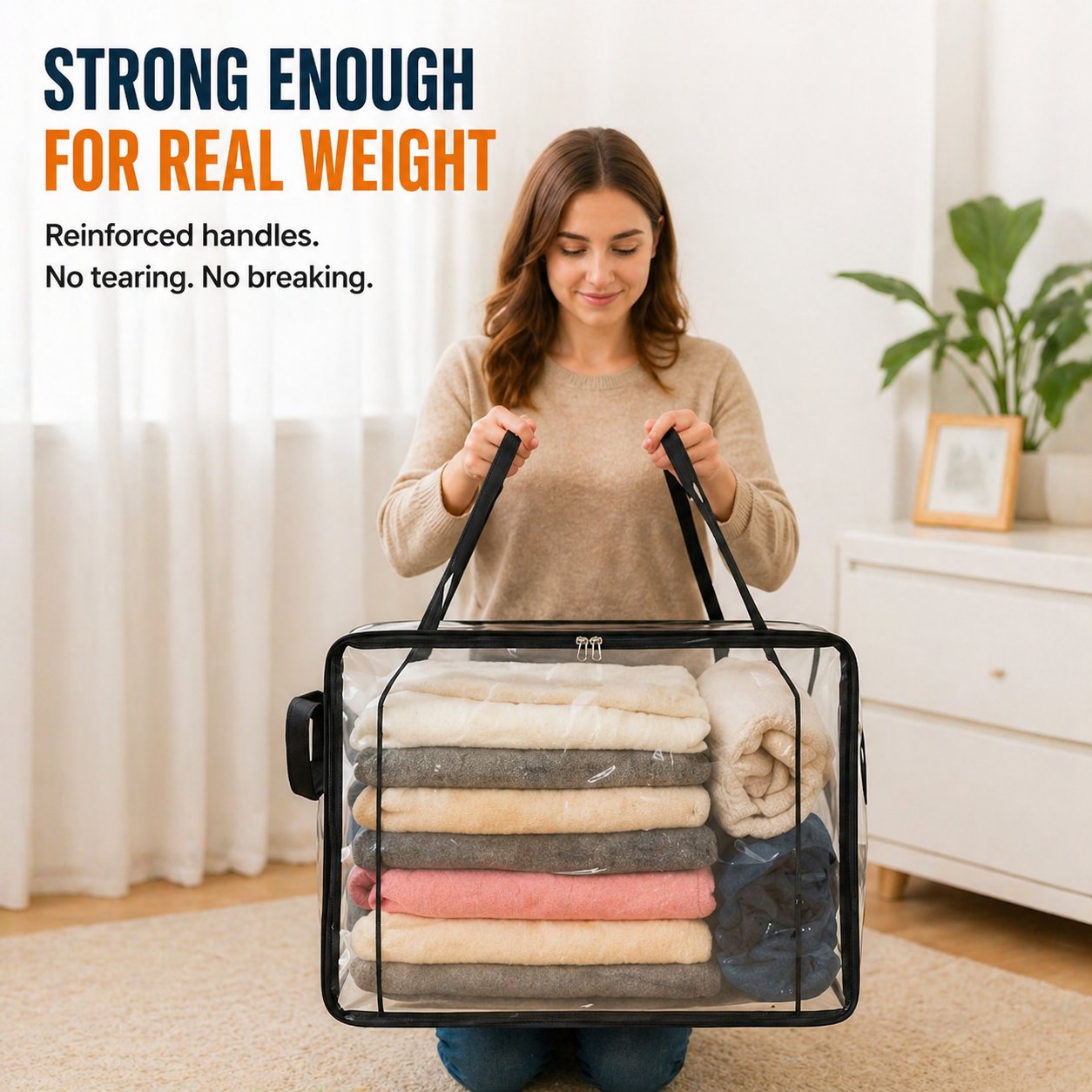 🎁💞LAST DAY 50% OFF ✨📦Sfrcord®Large Heavy-Duty Thick Plastic Clear Storage