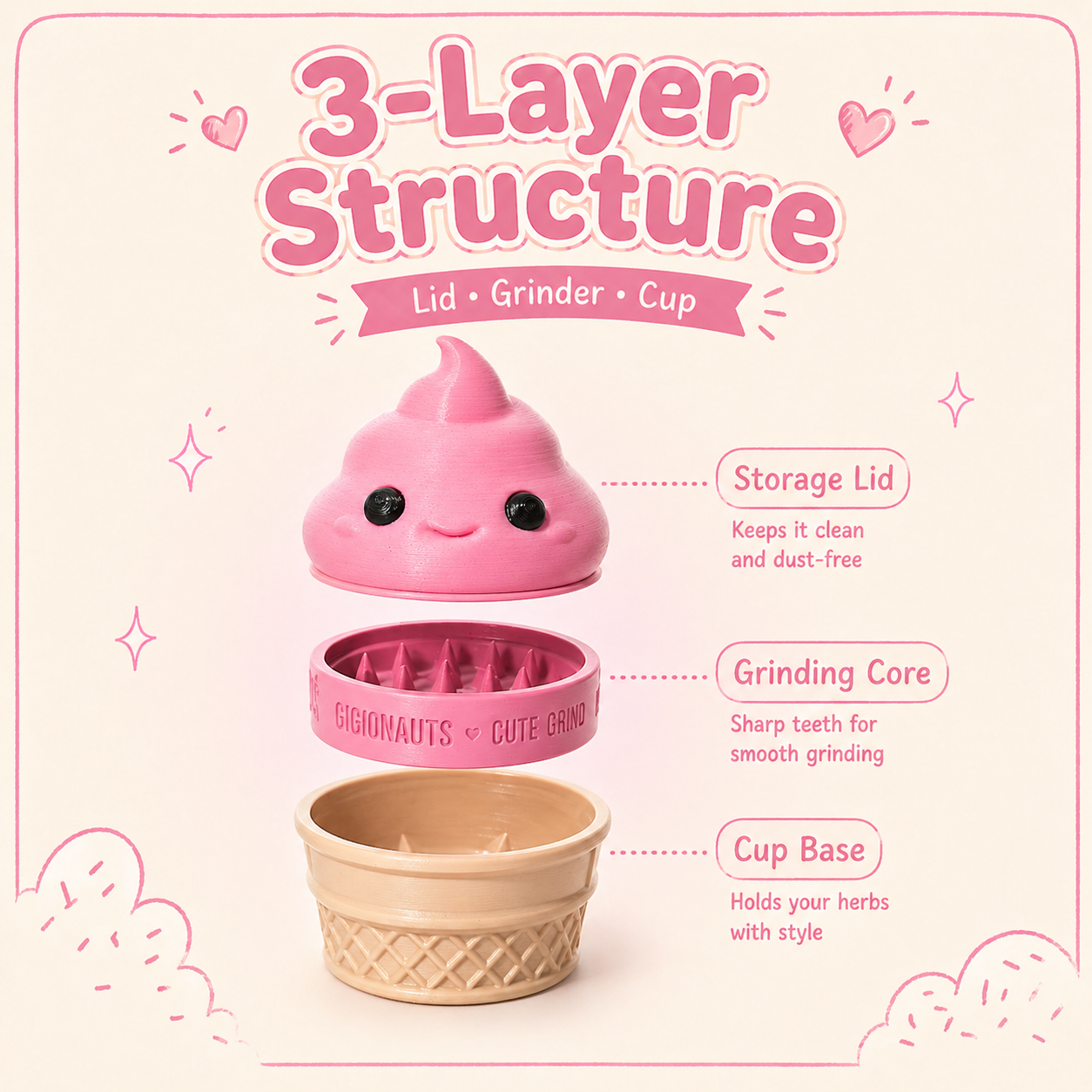 Pink Ice Cream Grinder