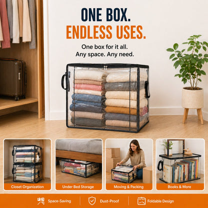 🎁💞LAST DAY 50% OFF ✨📦Sfrcord®Large Heavy-Duty Thick Plastic Clear Storage