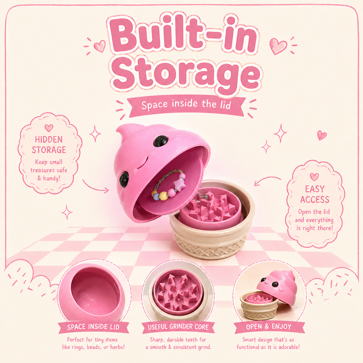 Pink Ice Cream Grinder
