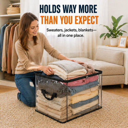 🎁💞LAST DAY 50% OFF ✨📦Sfrcord®Large Heavy-Duty Thick Plastic Clear Storage