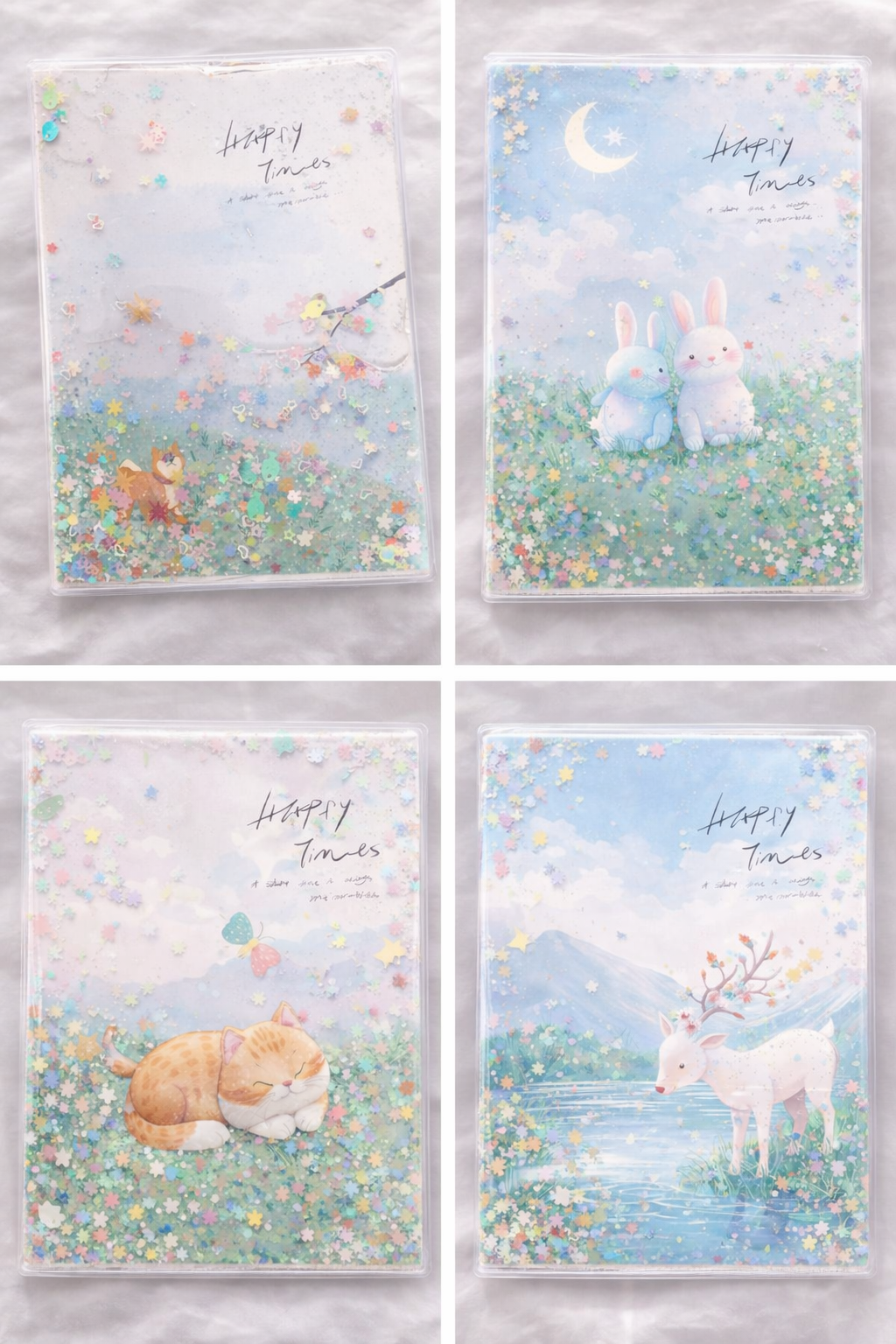 A6 Liquid Shaker Notebook Set – 4-Pack