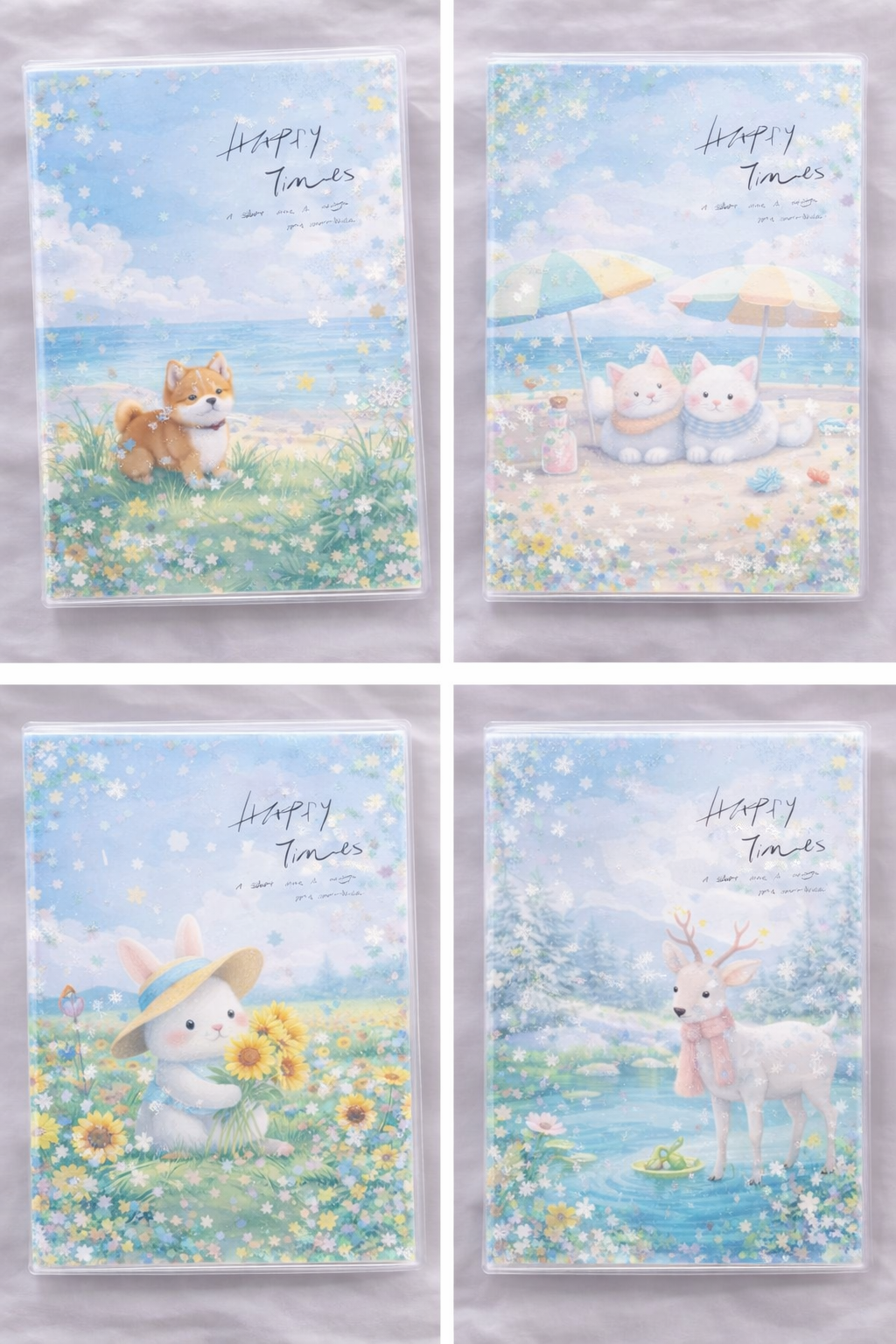 A6 Liquid Shaker Notebook Set – 4-Pack