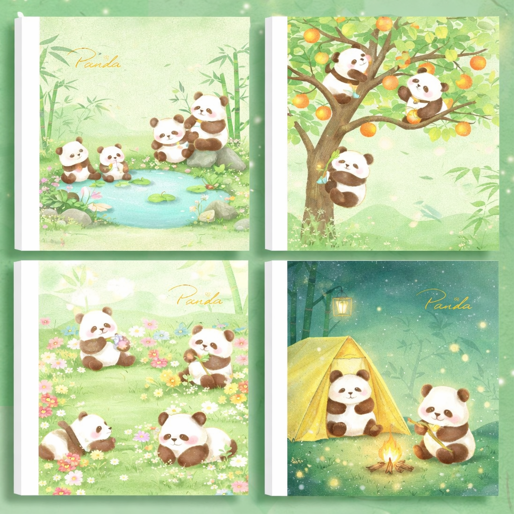 Square-shaped blank notebook