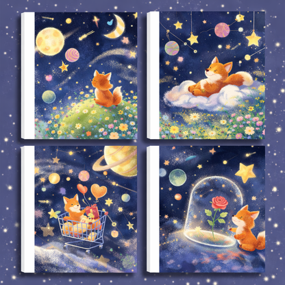 Square-shaped blank notebook