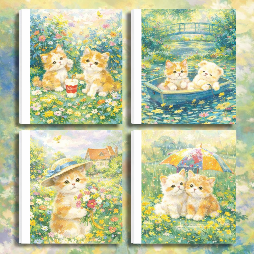 Square-shaped blank notebook