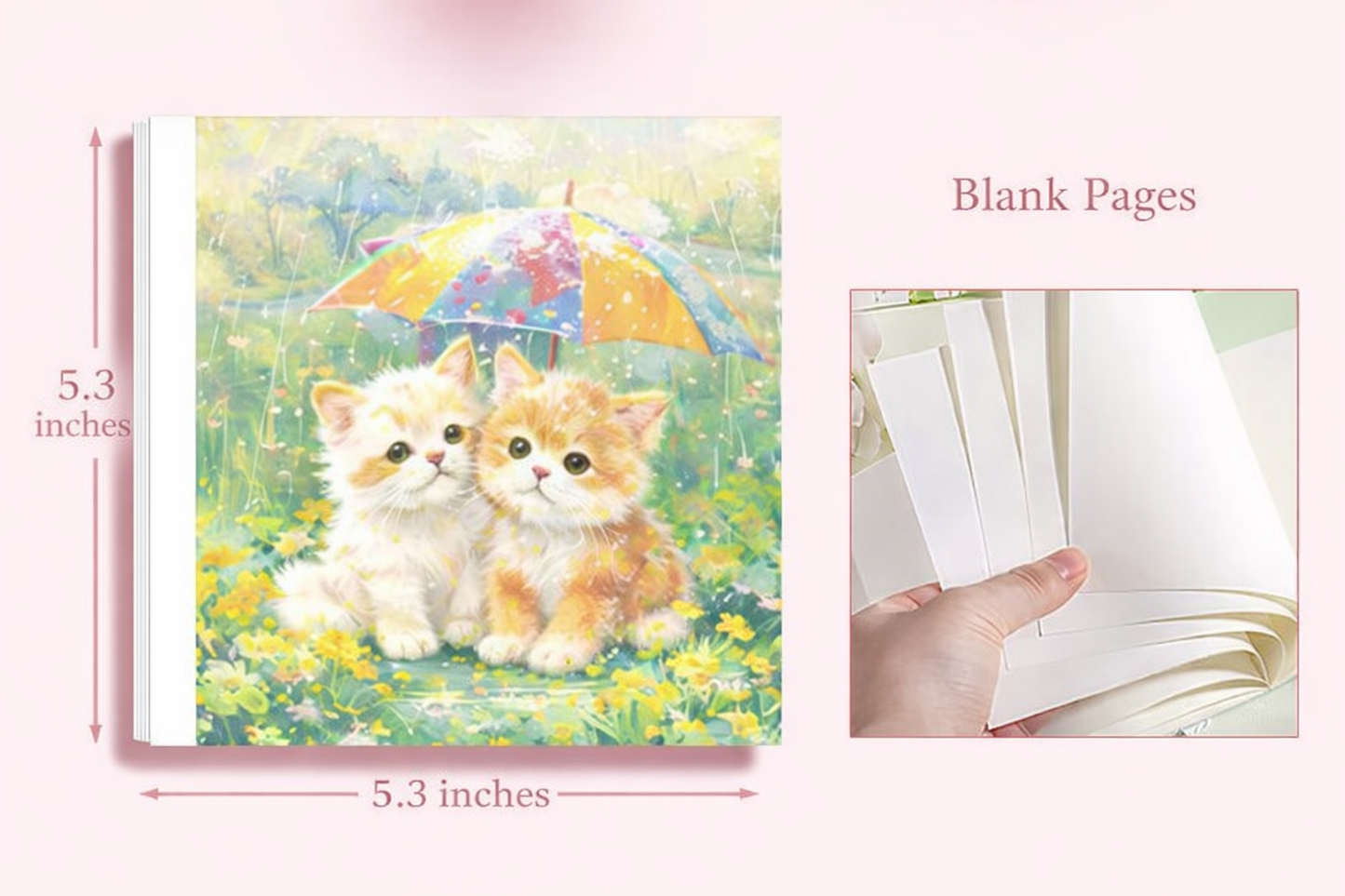 Square-shaped blank notebook