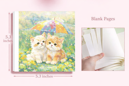 Square-shaped blank notebook