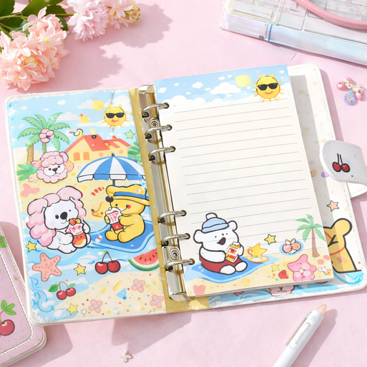 Student's Summer Beach Loose-Leaf Notebook