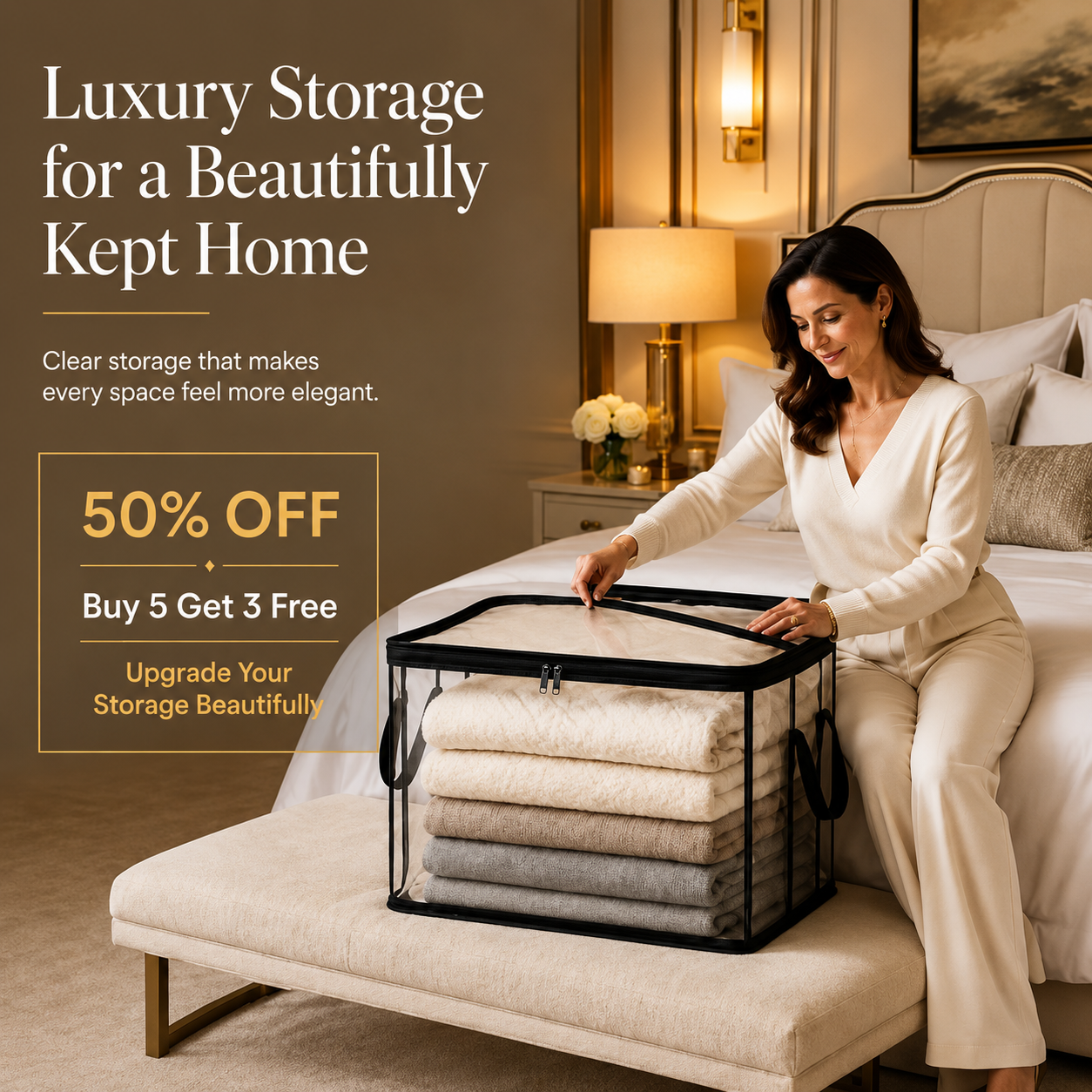 🎁💞LAST DAY 75% OFF ✨📦Sfrcord®Large Heavy-Duty Thick Plastic Clear Storage