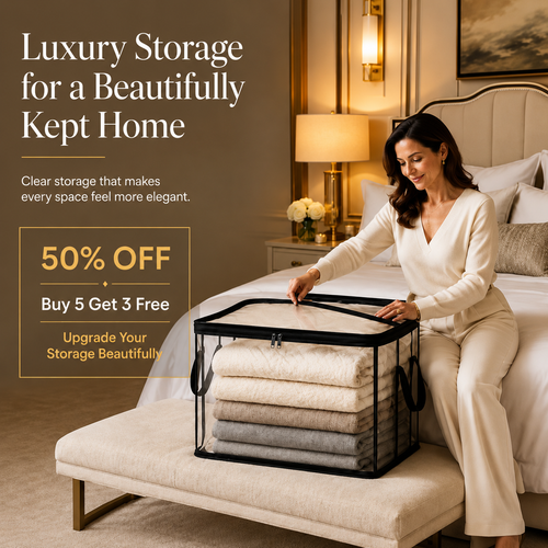 🎁💞LAST DAY 75% OFF ✨📦Sfrcord®Large Heavy-Duty Thick Plastic Clear Storage
