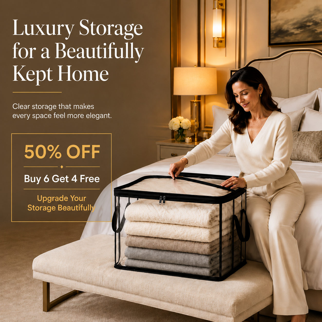 🎁💞LAST DAY 50% OFF ✨📦Sfrcord®Large Heavy-Duty Thick Plastic Clear Storage