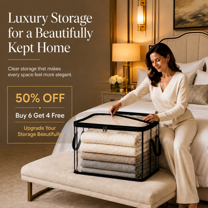 🎁💞LAST DAY 50% OFF ✨📦Sfrcord®Large Heavy-Duty Thick Plastic Clear Storage