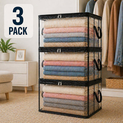 🎁💞LAST DAY 50% OFF ✨📦Sfrcord®Large Heavy-Duty Thick Plastic Clear Storage