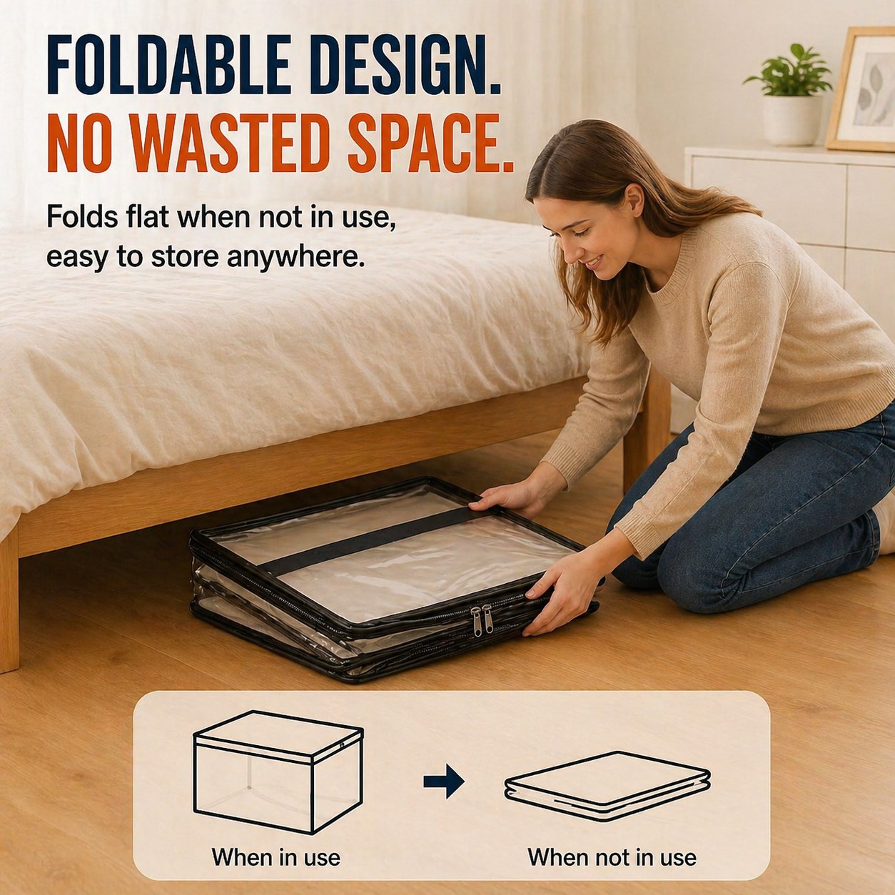 🎁💞LAST DAY 50% OFF ✨📦Sfrcord®Large Heavy-Duty Thick Plastic Clear Storage