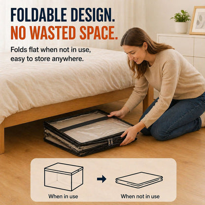 🎁💞LAST DAY 50% OFF ✨📦Sfrcord®Large Heavy-Duty Thick Plastic Clear Storage